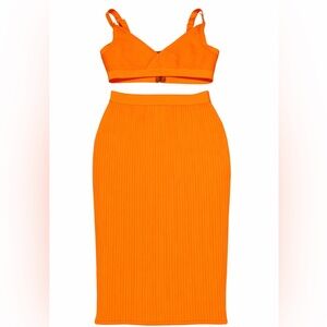 Vibrant Orange Two-Piece Set